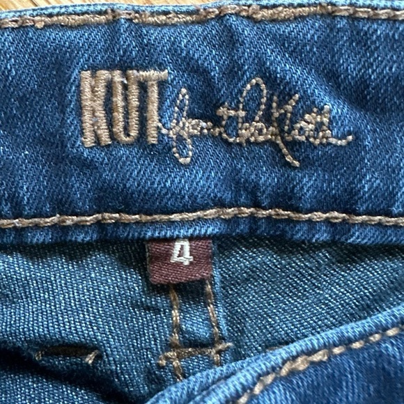 Kut From the Kloth Raw Hem Dark Wash Skinny Jean Sz 4 - Picture 3 of 10